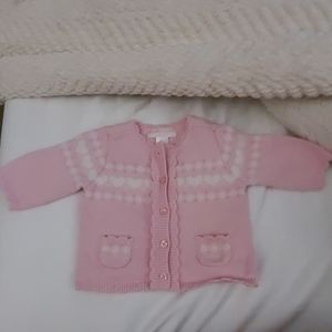 Janie and Jack Pink Cardigan Sweater